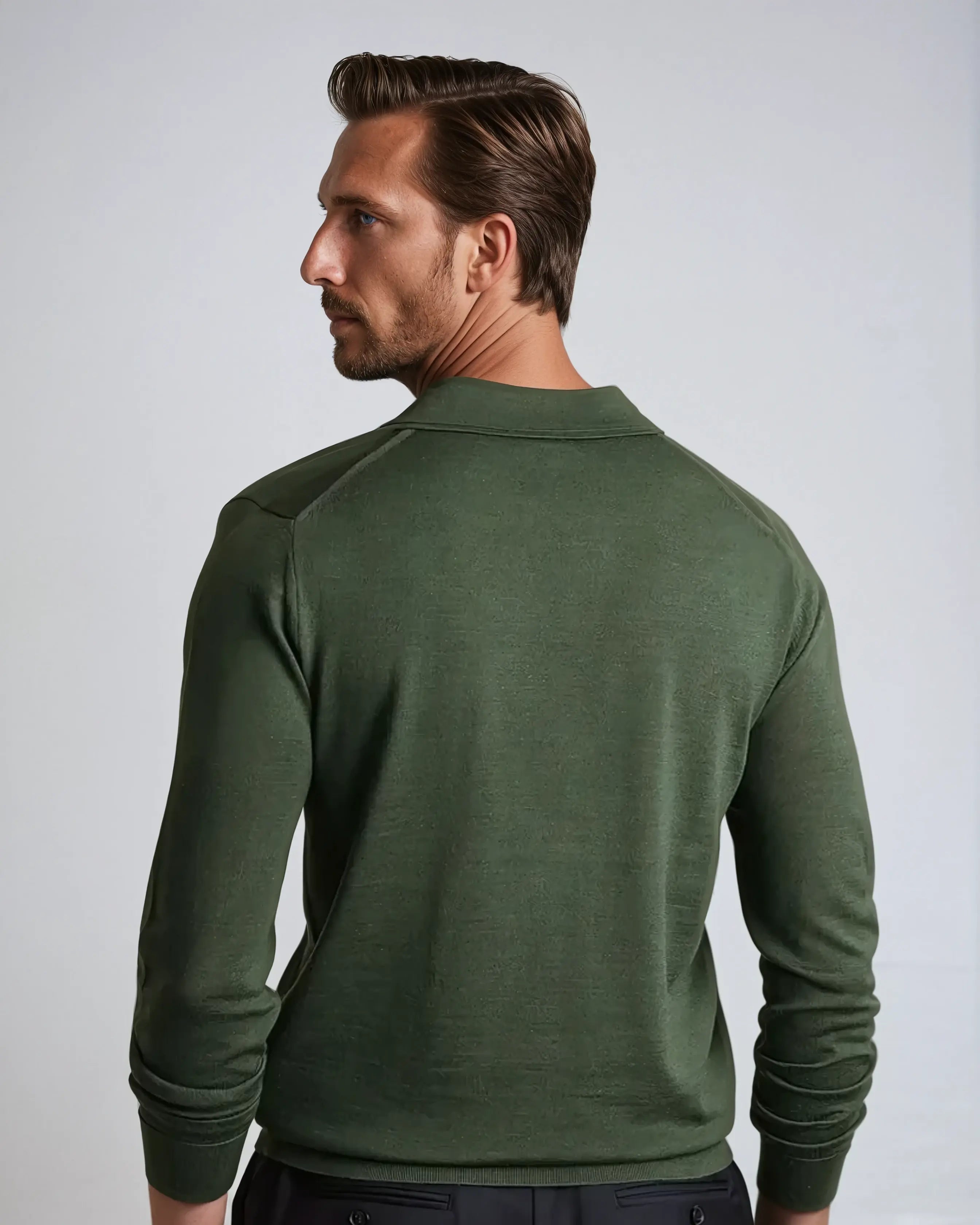 Ansel - knooploze polo met lange mouwen 2