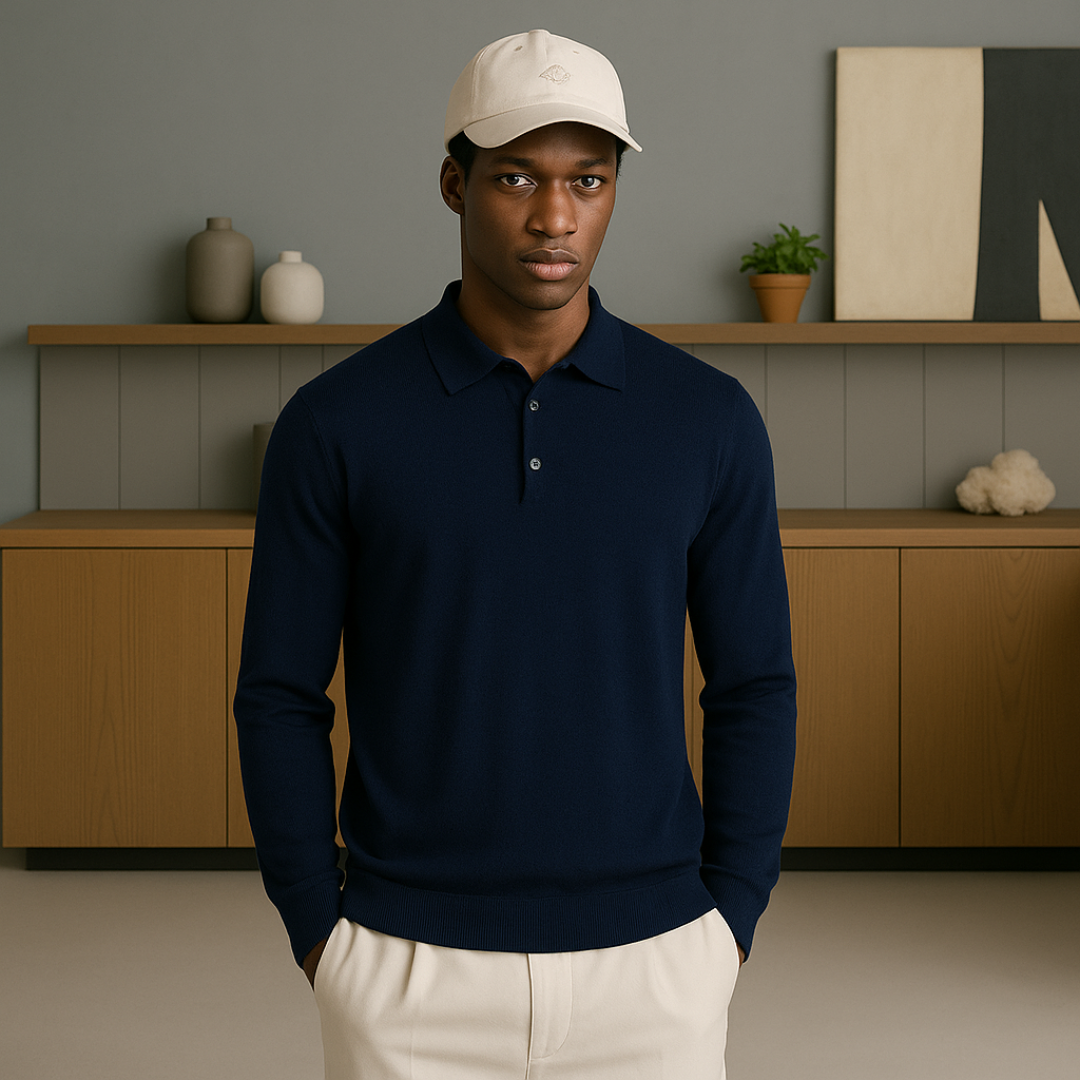 Cashmere Buttoned Polo Shirt 2