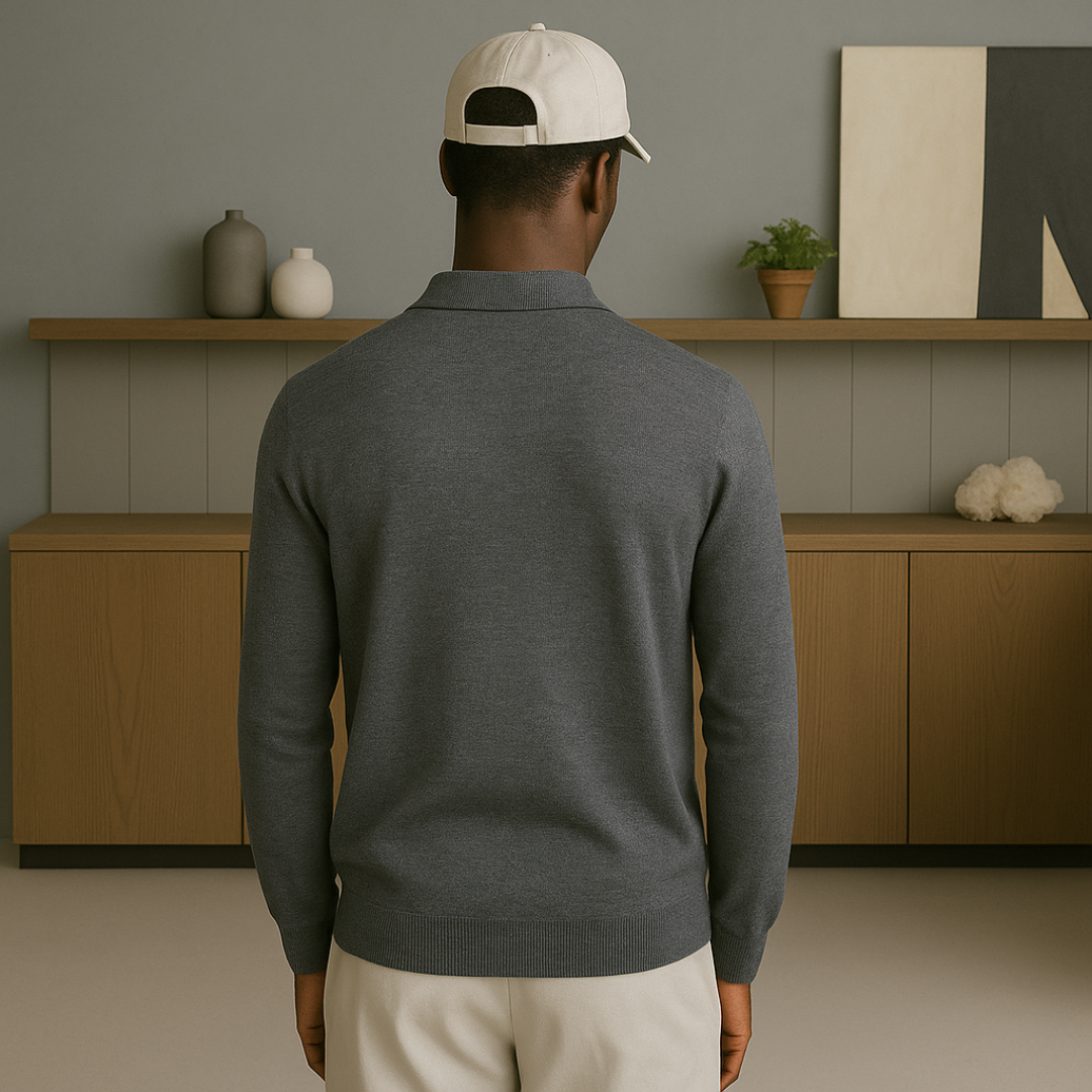 Cashmere Buttoned Polo Shirt 5