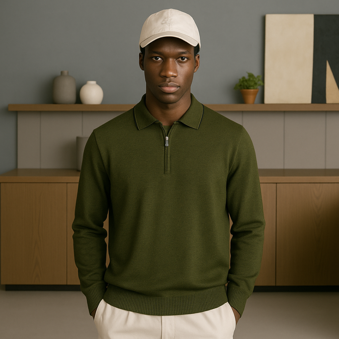 Cashmere half-zip poloshirt 2