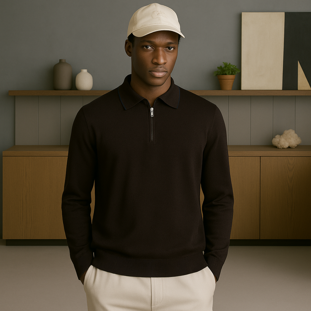 Cashmere half-zip poloshirt 4