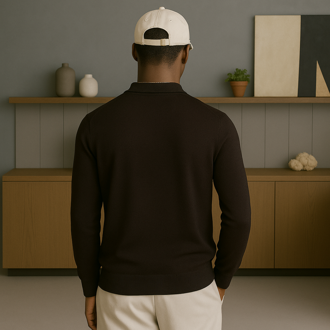 Cashmere half-zip poloshirt 5