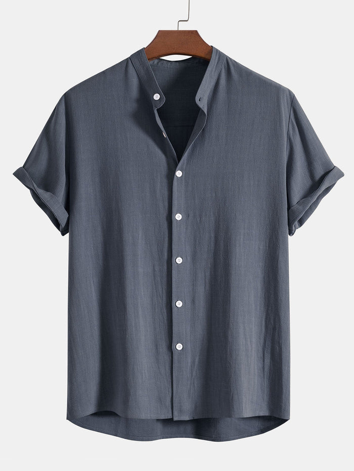 Cody - Linnen Stand Collar Shirt 5