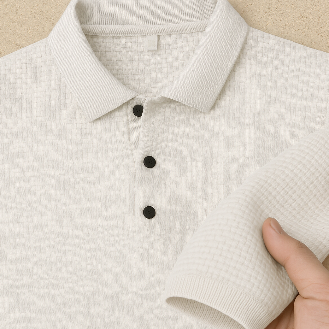 Elegante gebreide polo met korte mouwen 2