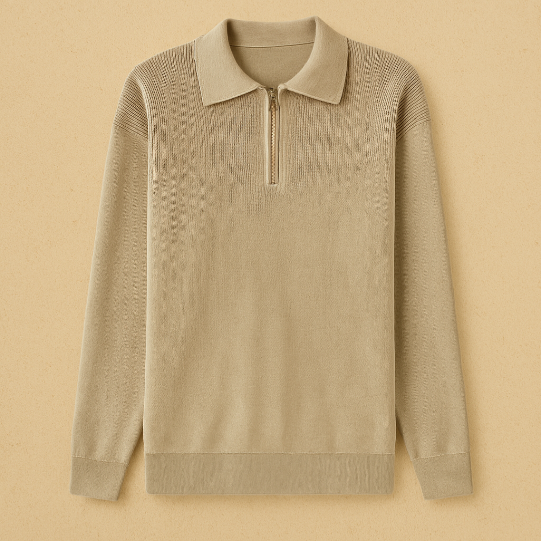 Elegante gebreide polo met lange mouwen 5