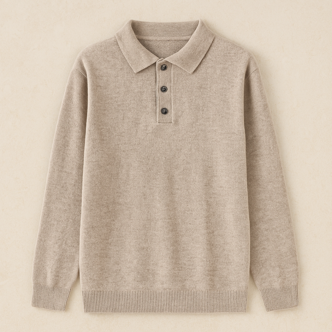 Elegante kasjmierpolo met lange mouwen 4