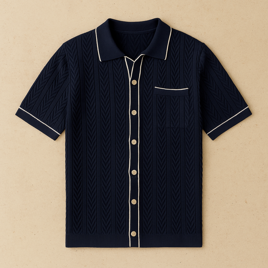 Gebreide poloshirt op maat 2
