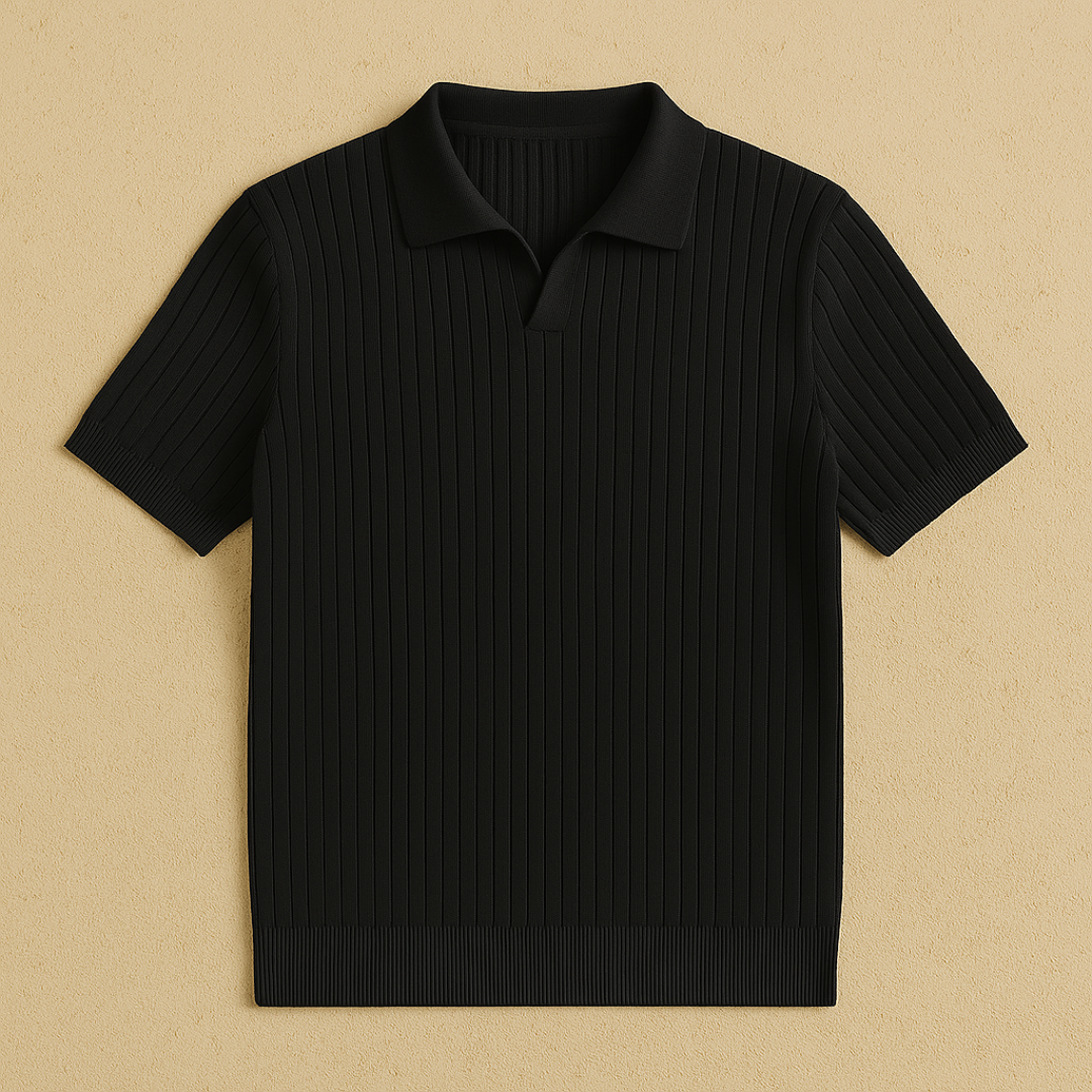 Geribbeld gebreide poloshirt 2