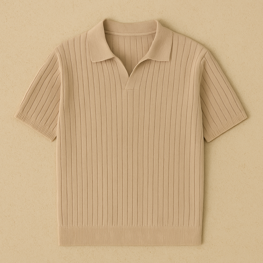 Geribbeld gebreide poloshirt 3