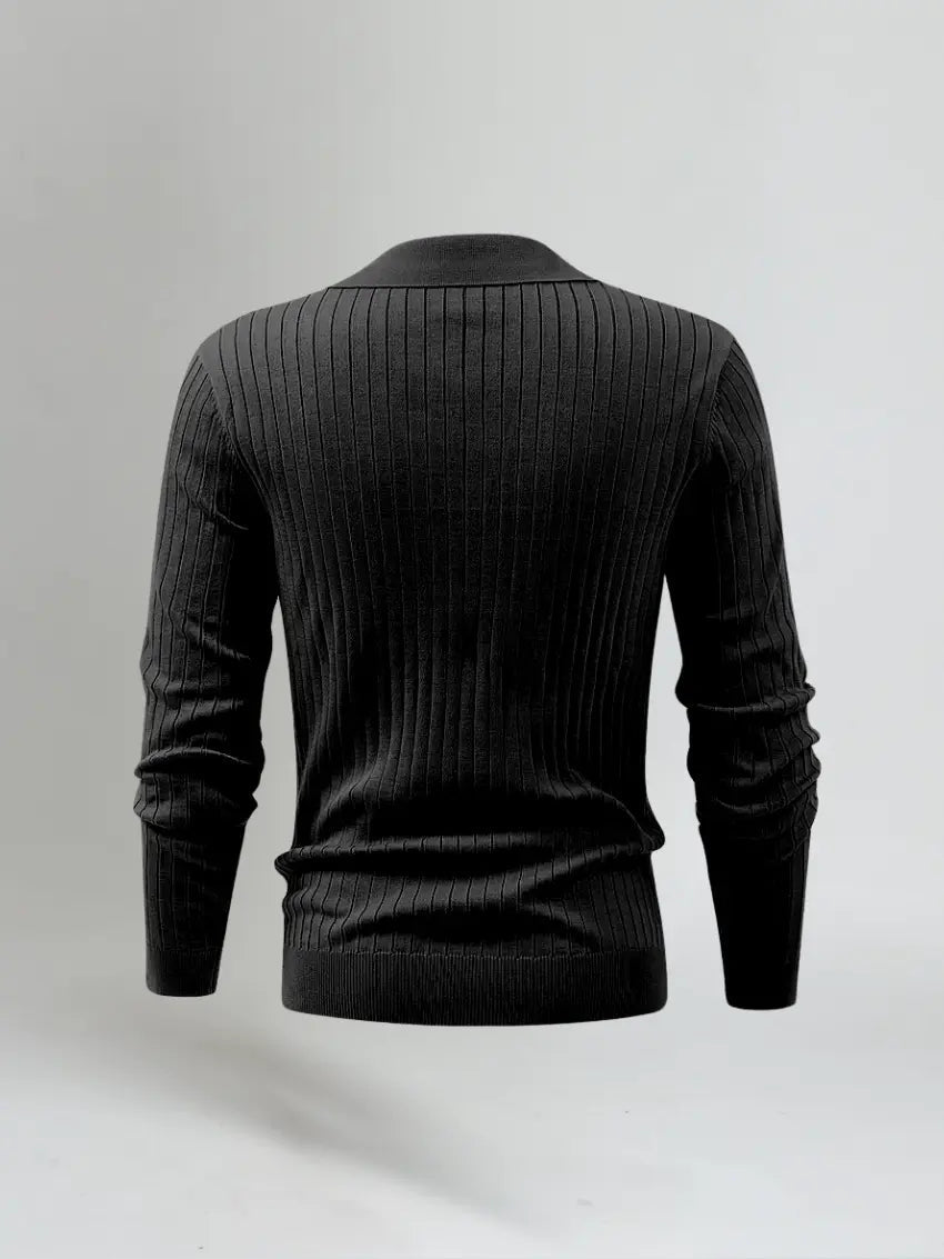 Jasper - retro gestreepte gebreide poloshirt 5