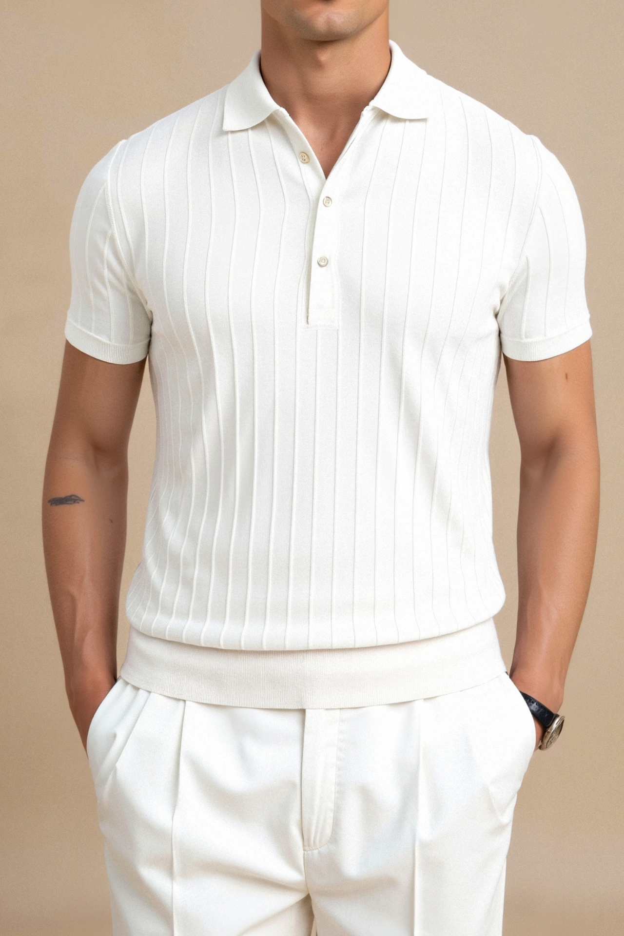 Jordan - gebreide poloshirt 4