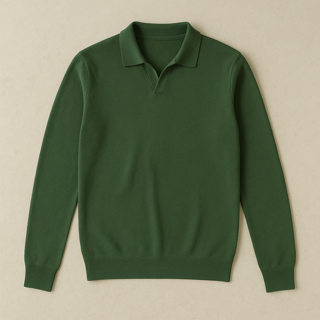 Marvin - gebreide polo met lange mouwen 3