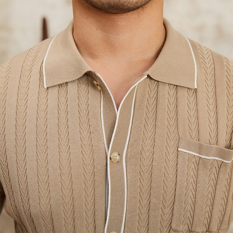 Norton - Tijdloos gebreide poloshirt 3