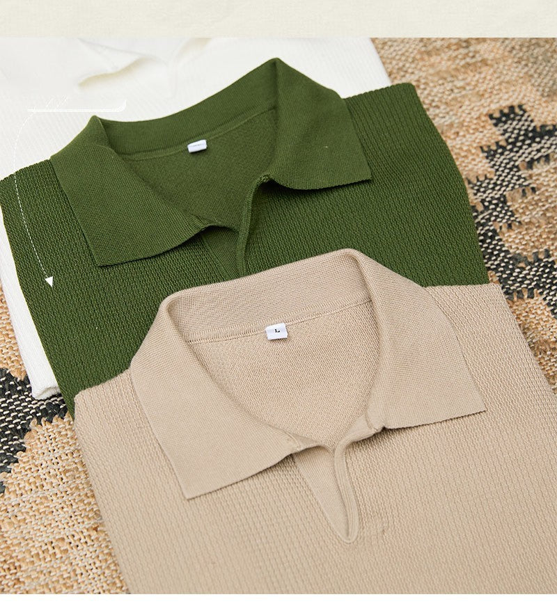 Oud geld v-neck polo 4