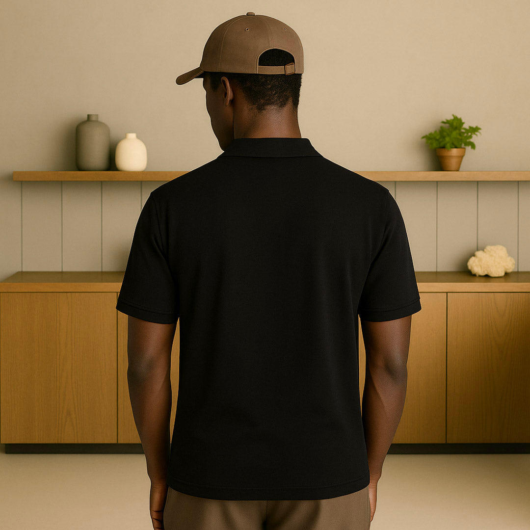 Sporty ritssluiting gebreide poloshirt 3
