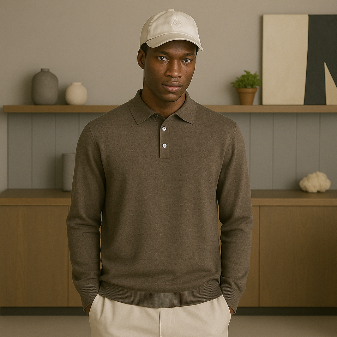 Cashmere Buttoned Polo Shirt 0