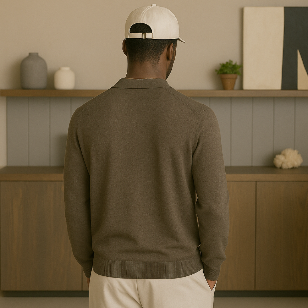 Cashmere Buttoned Polo Shirt 1