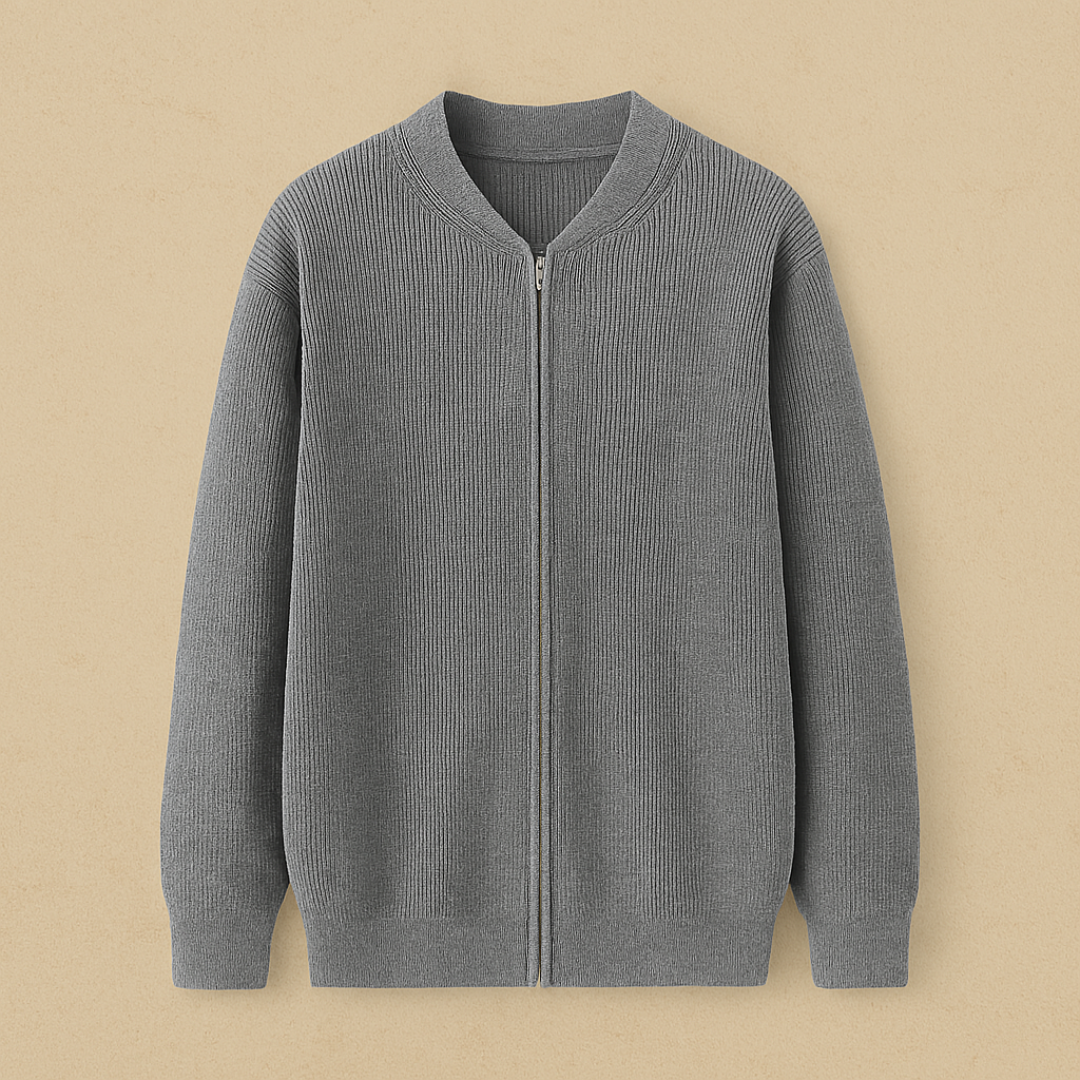 Casual gebreide katoenen vest 1
