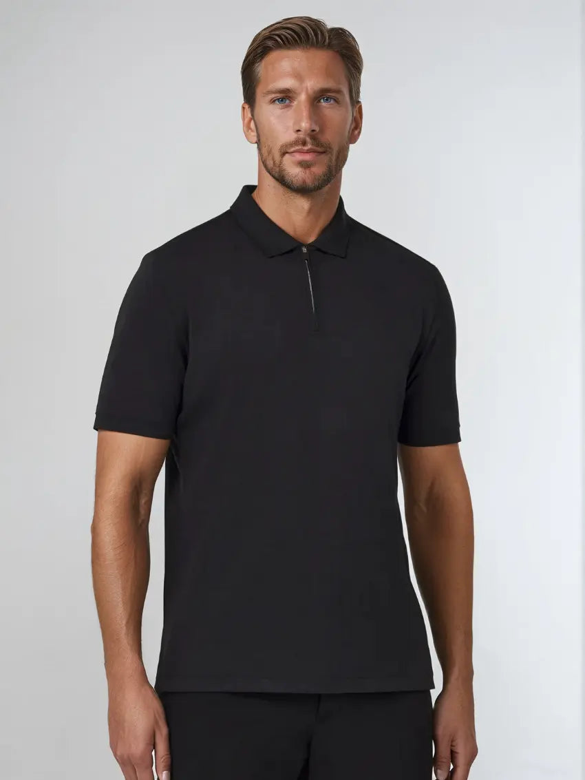 Chester - Modern Zip -Neck Polo Shirt 1