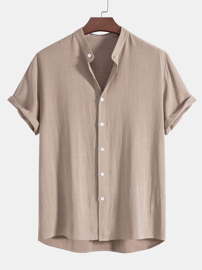 Cody - Linnen Stand Collar Shirt 1