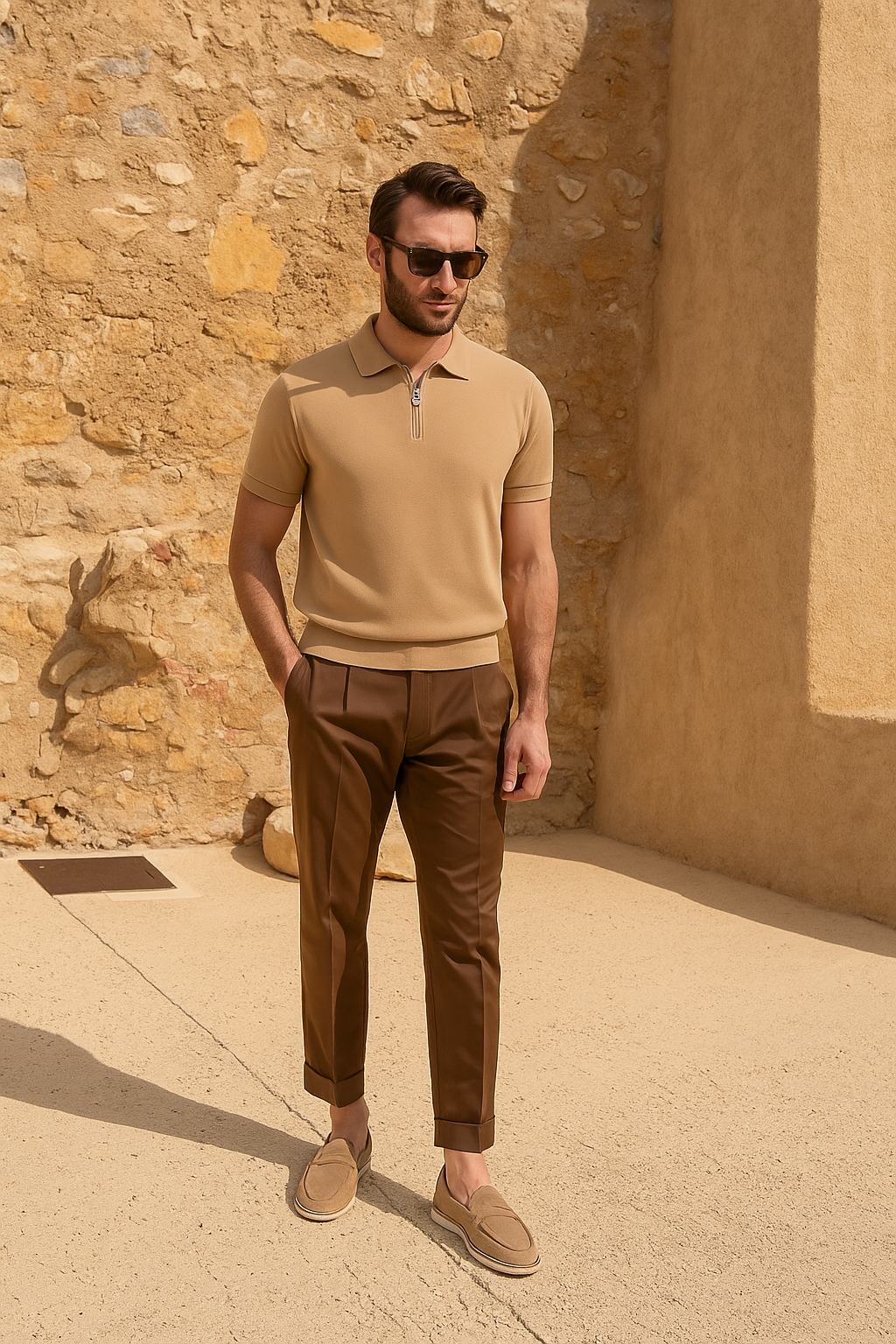 Elegant gebreide zomerpolo shirt 0