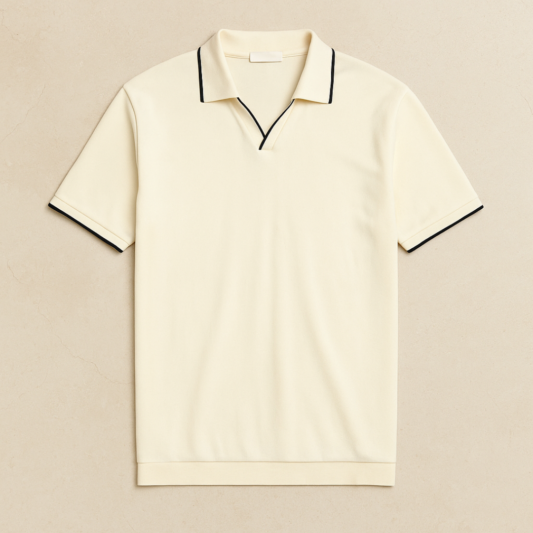 Elegant gebreide zomerpolo shirt 1