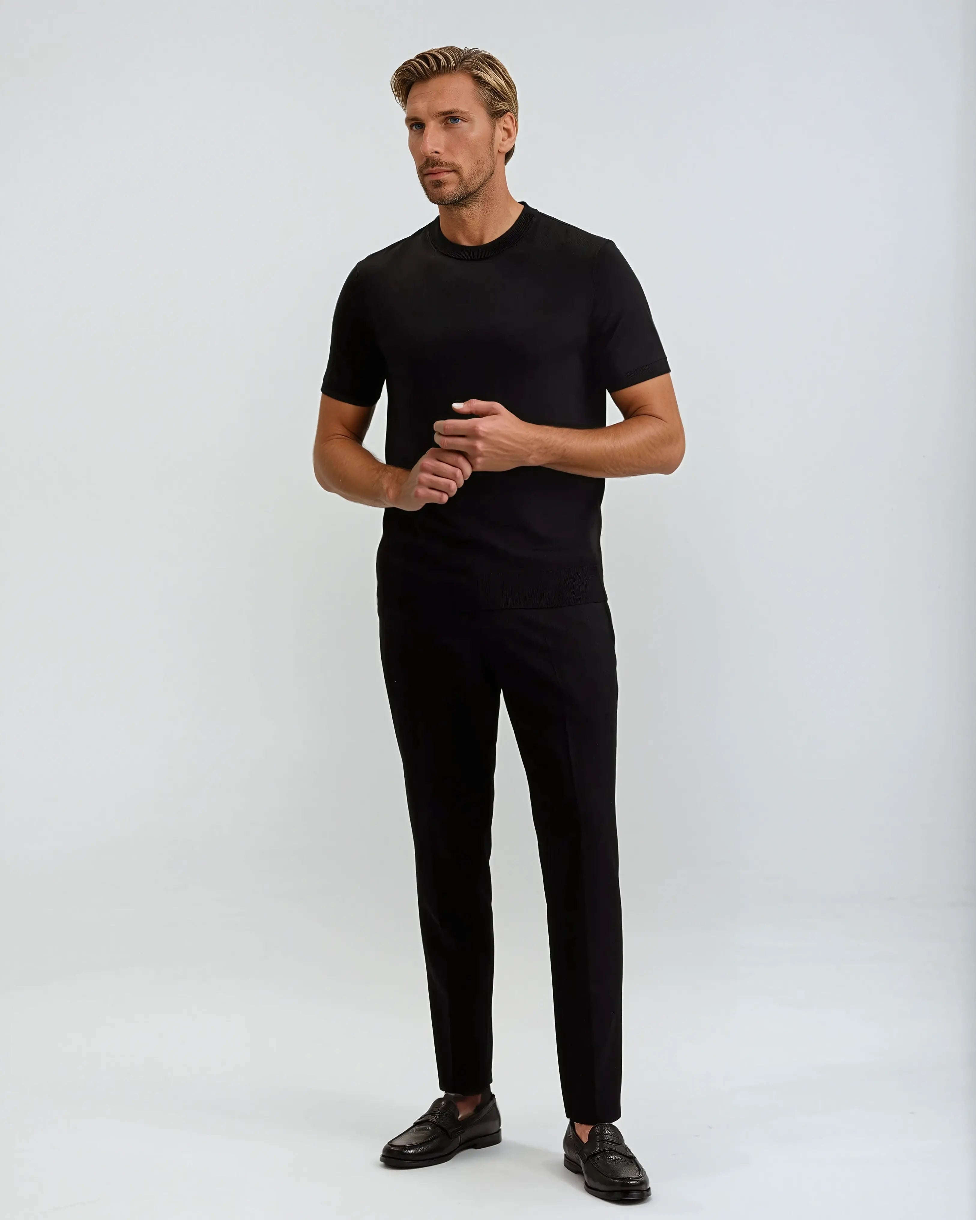 Elias - Zwart Suppima Katoenen T-shirt