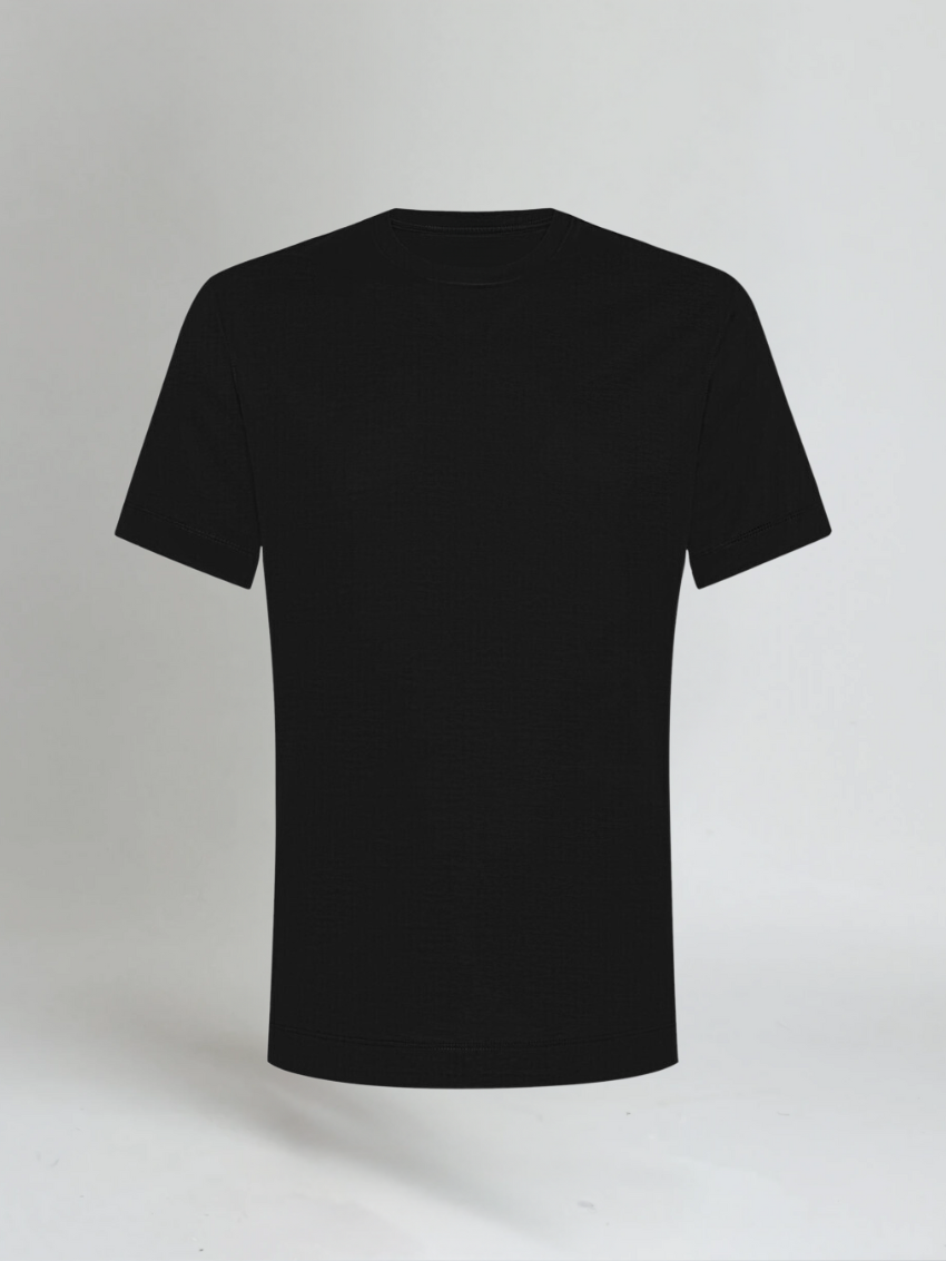 Elias - Zwart Suppima Katoenen T-shirt