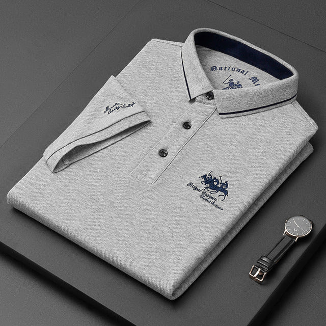 Geborduurd katoen slank Polo 1