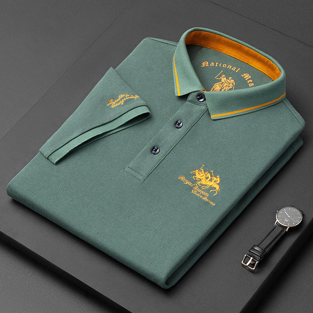 Geborduurd katoen slank Polo 4