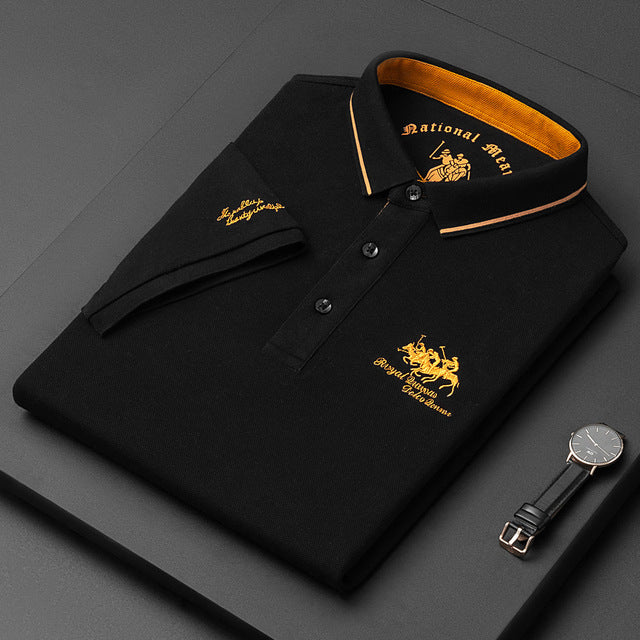 Geborduurd katoen slank Polo 6