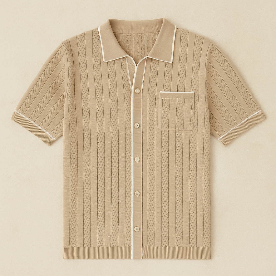 Gebreide poloshirt op maat 1