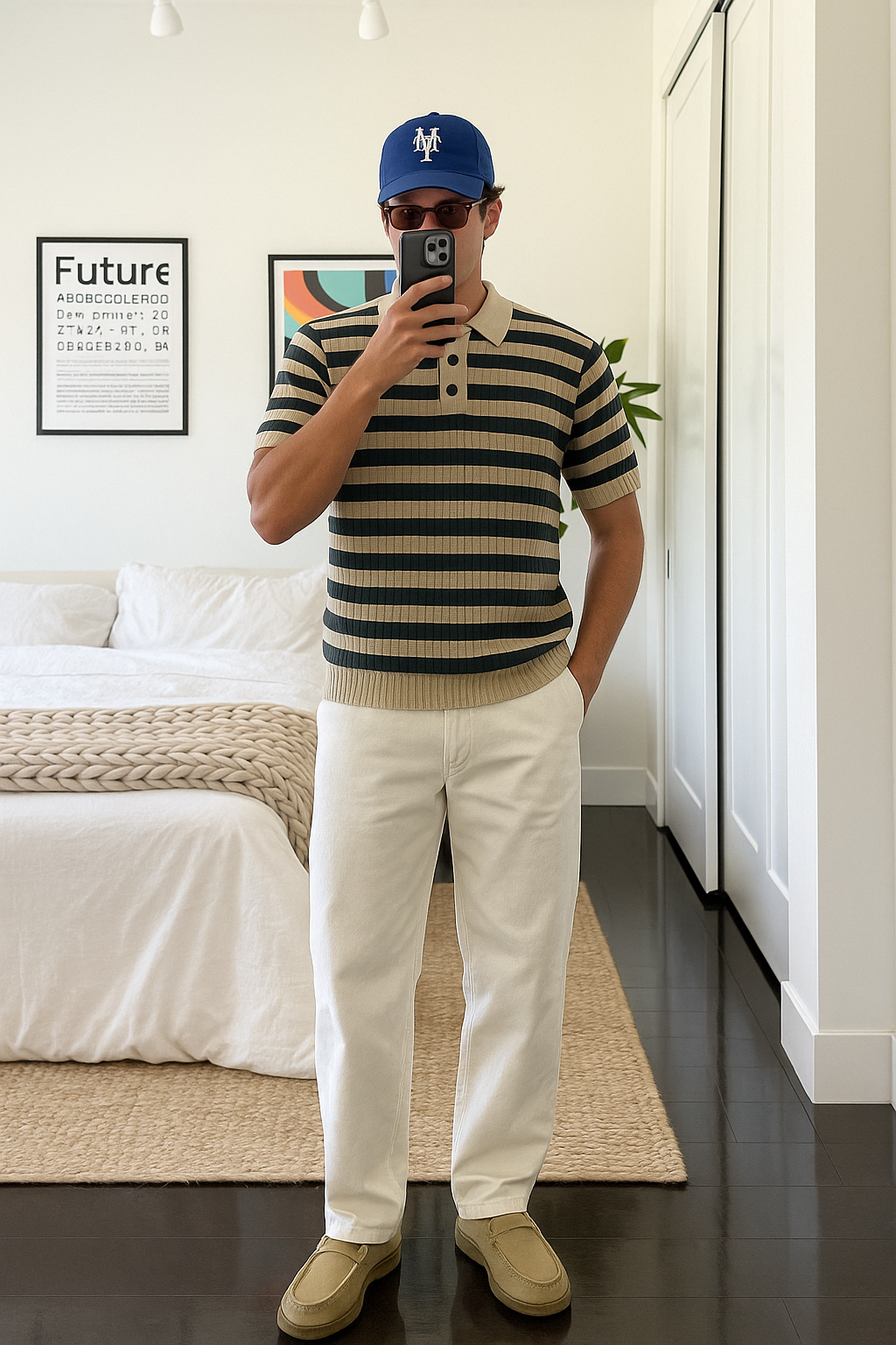 Hassan - Classic Striped Knit Polo 0