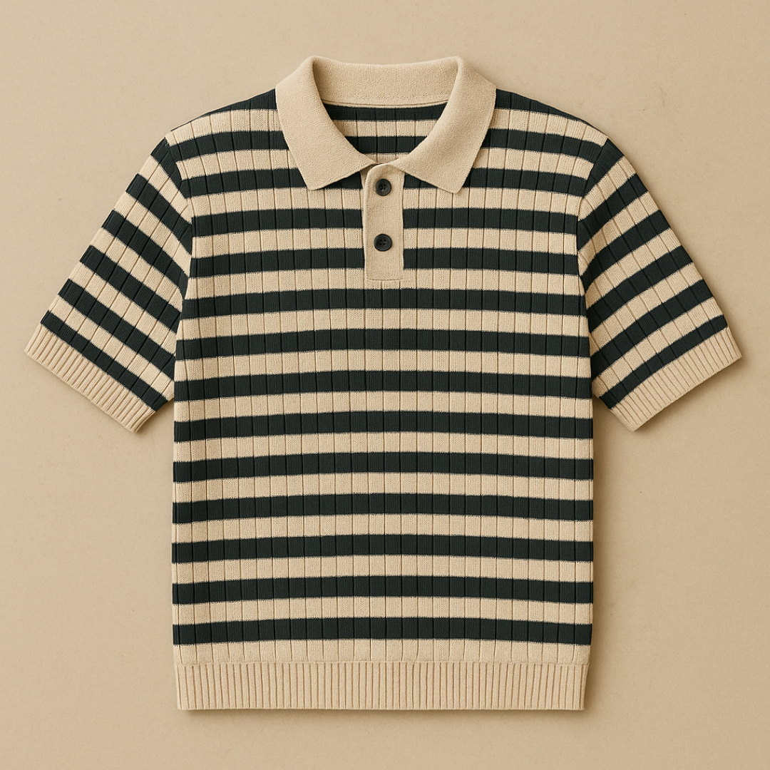 Hassan - Classic Striped Knit Polo 1