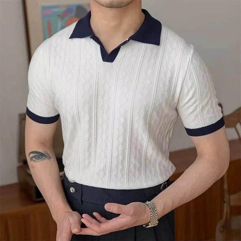 Herman - Klassiek gebreide poloshirt 0