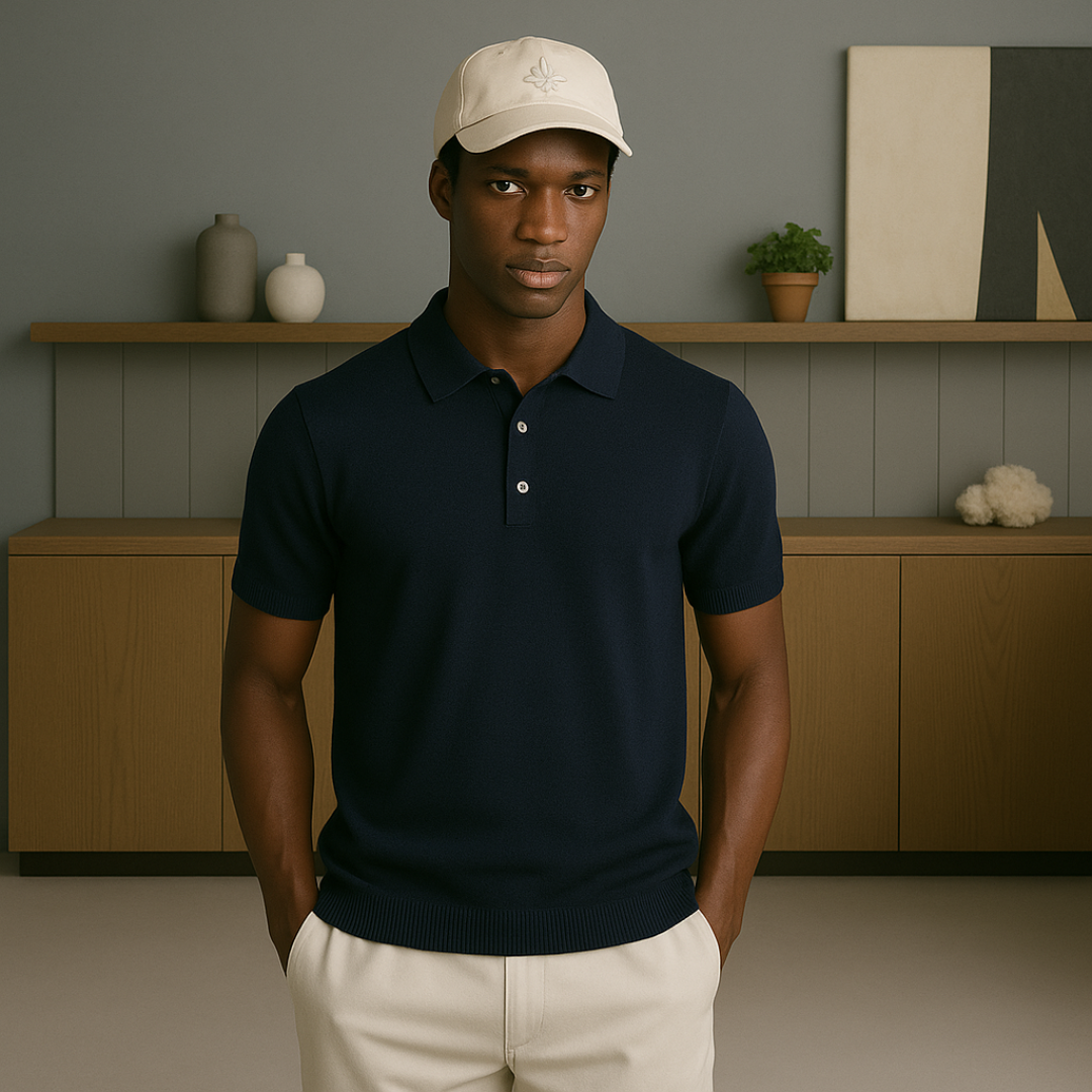 Lichtgewicht kasjmier zomerpolo shirt 0