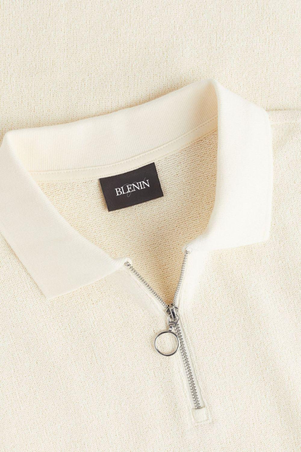 Oud geld Zip Polo T-shirt 5