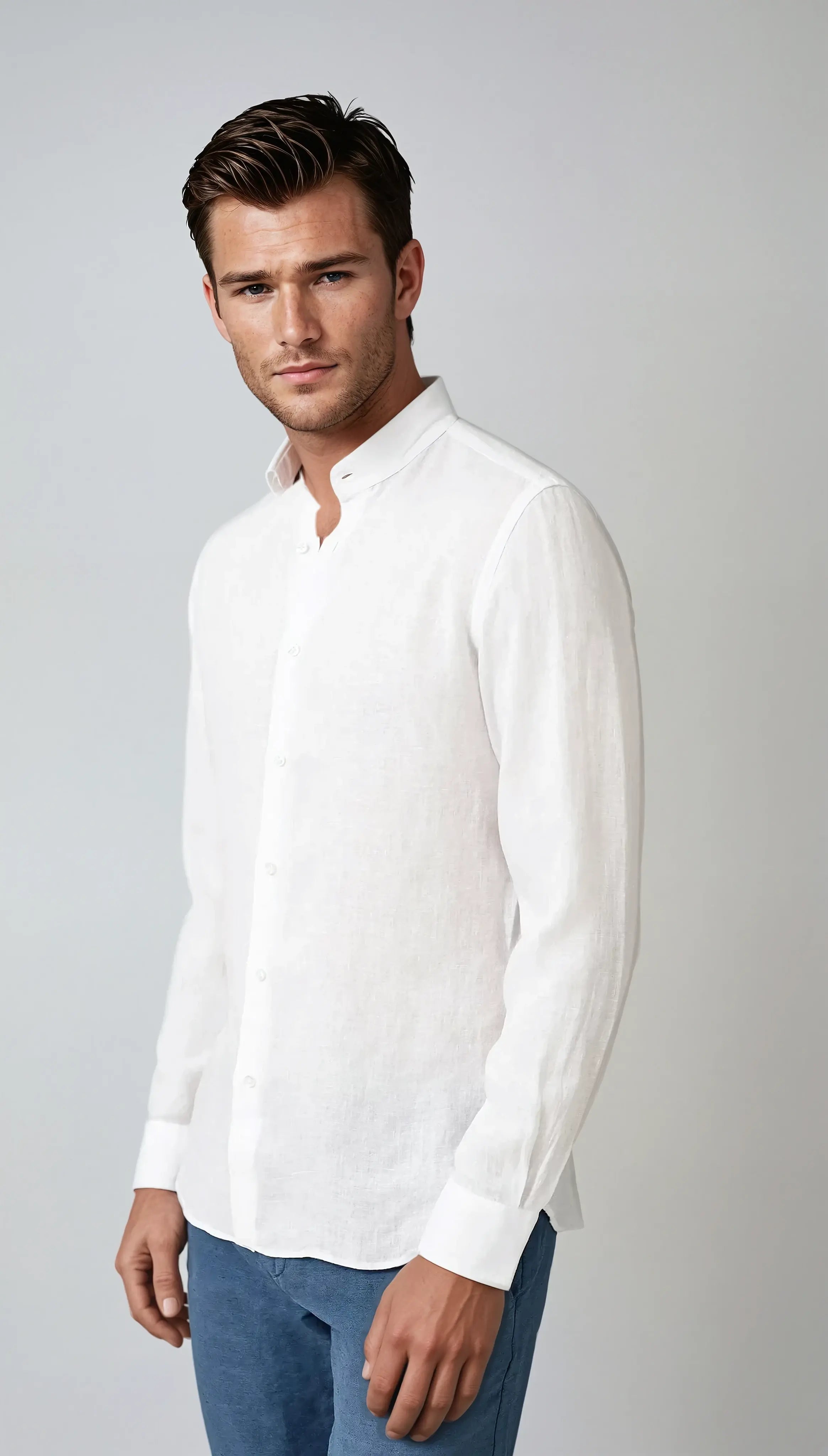 Old Money ademend linnen shirt