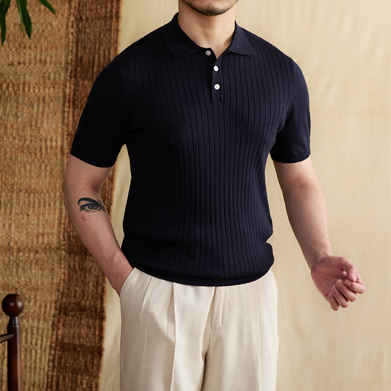 Oud geld slank fit polo 1