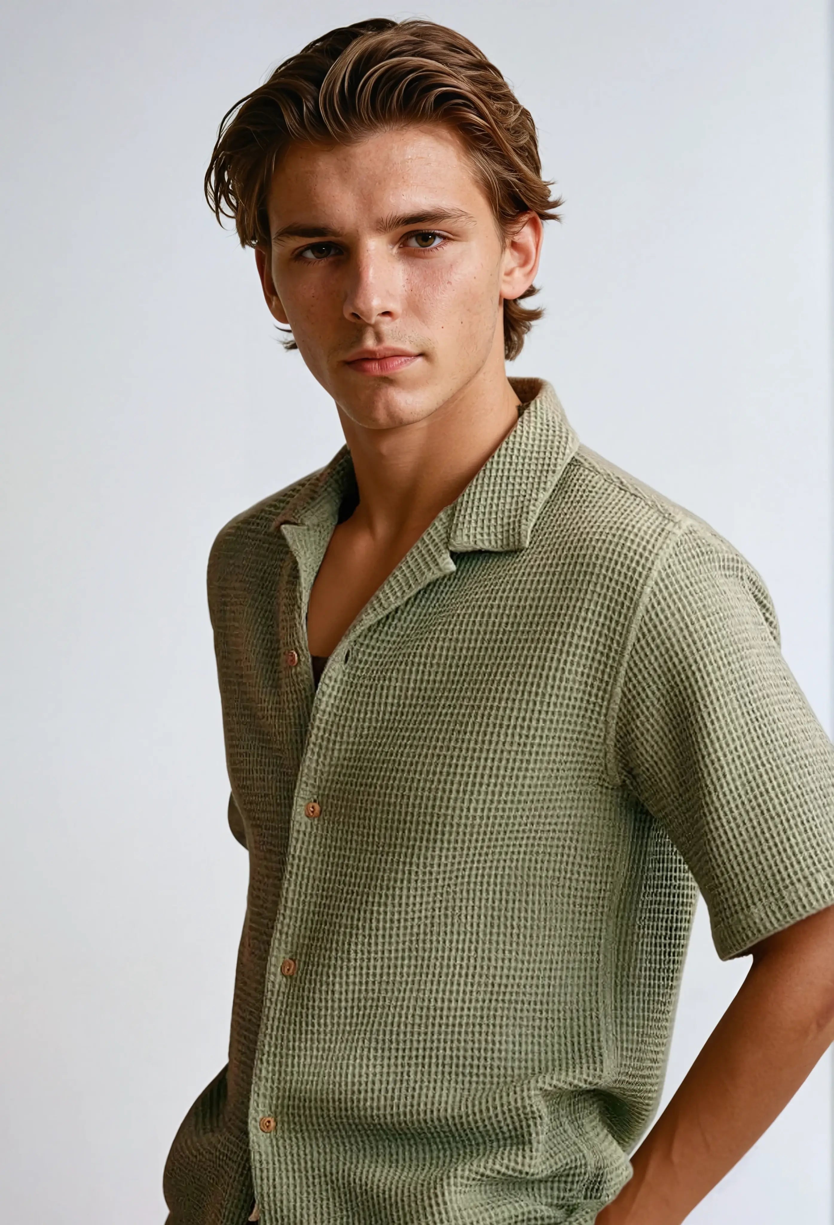 Oud geld wafelpolo shirt 0
