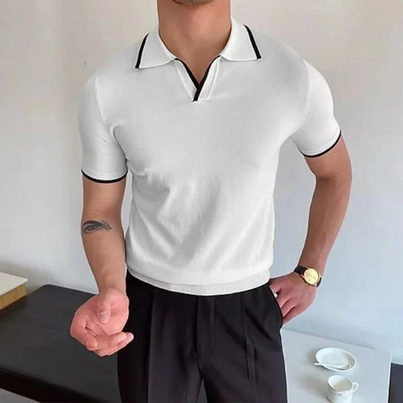 Oud geld wit poloshirt 2