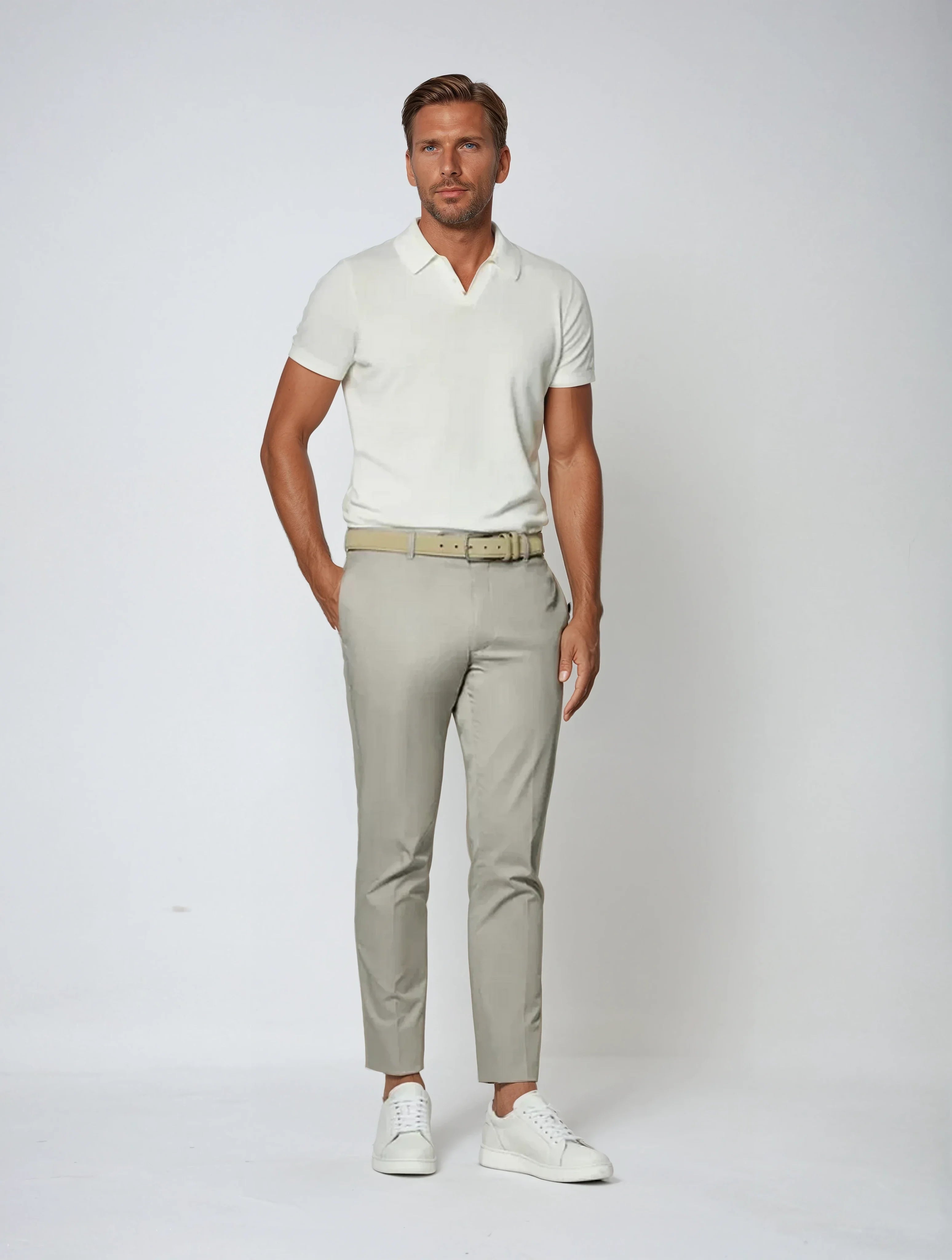 Oud geld zonder knooploos poloshirt 1