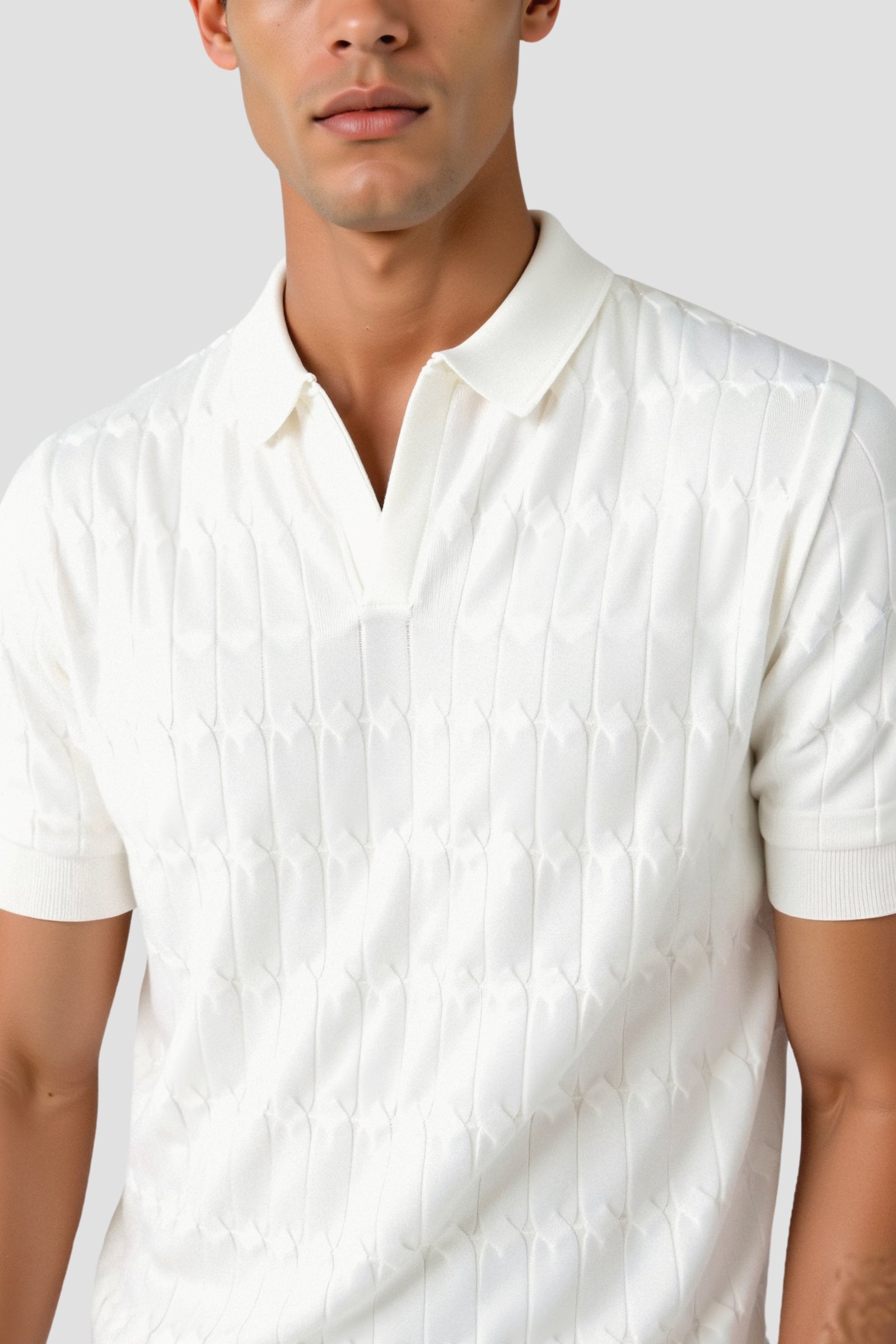 Oude Moeny gebreide polo T-shirt 3