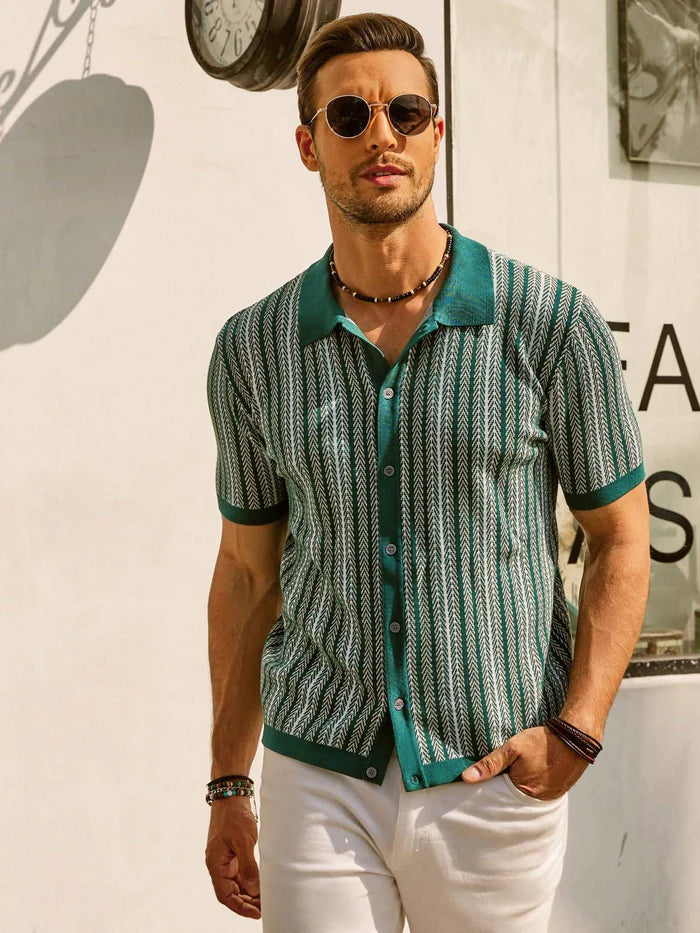 Rupert - retro gestreepte poloshirt 0