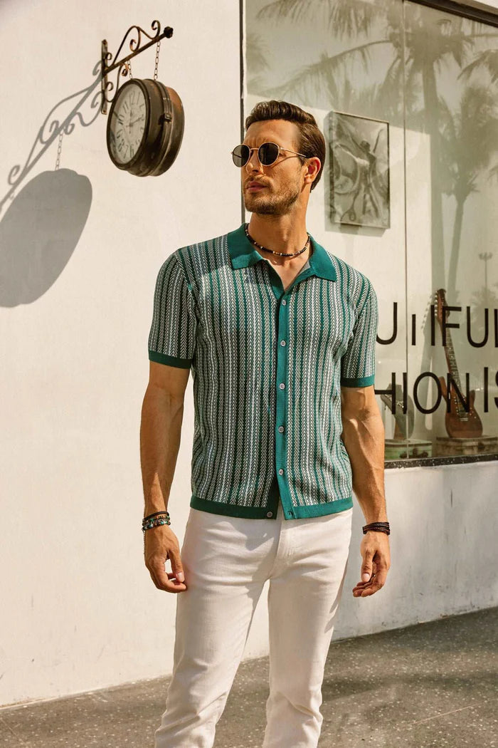 Rupert - retro gestreepte poloshirt 1